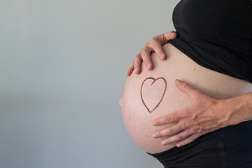 Femme Enceinte Grossesse Ventre Rond Wall Mural Wallpaper Murals Tydav Photos