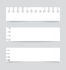 Collection of various white note papers, ready for your message.