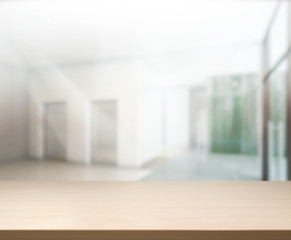 Table Top And Blur Office Background