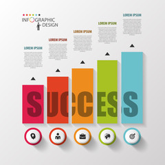 Infographic template. Modern design graph with columns. Vector