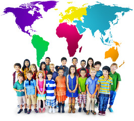Naklejka premium Global Globalization World Map Environmental Concservation Conce