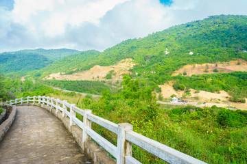 The road in the mountains
