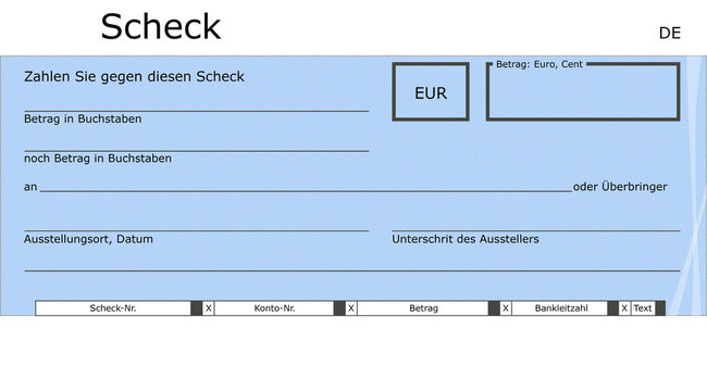 Scheck / Spendenscheck