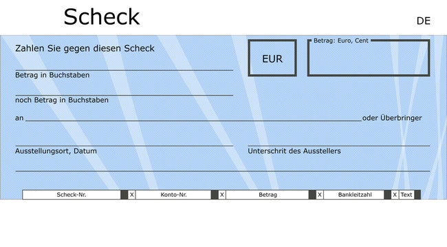 Scheck / Spendenscheck