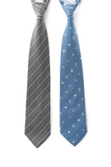 Business neck tie silk on white background.