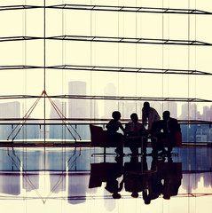 Business People Meeting Cityscape Team Concept
