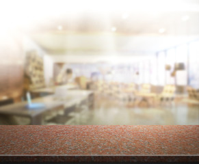 Table Top And Blur Office Background