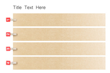 brown paper board with number label