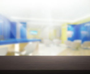 Table Top And Blur Office Background