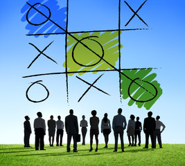 Leisure Game Tic Tac Toe Competition Challenge Winner Concept