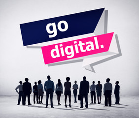 Go Digital Modern Latest Technology Upgrade Concept