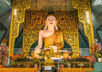 The great Buddha Image Statue in Luang Phor To main temple hall