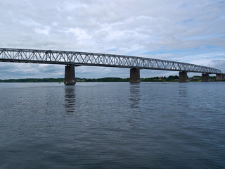 Fototapeta premium The Old Littlebelt Bridge close to Middelfart Denmark