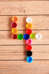 Colorful Number Bottle Caps