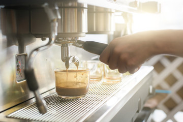 coffee machine makes coffee