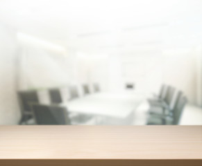 Table Top And Blur Office Background