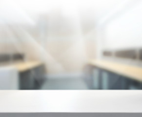 Table Top And Blur Office Background