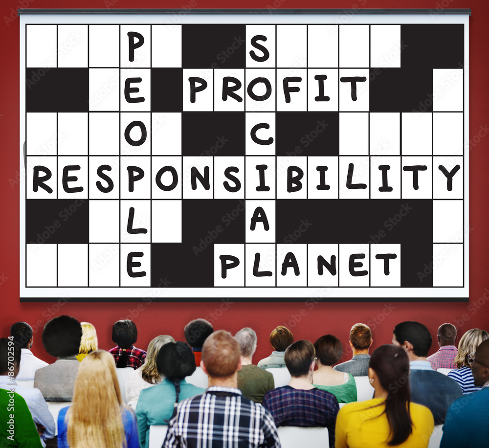 Wall mural Social Responsibility Reliability Dependability Ethics Concept