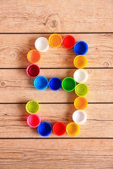 Colorful Number Bottle Caps