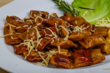 Roasted ravioli