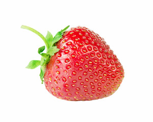 Strawberry over white background