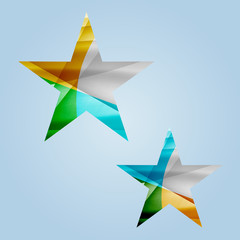 Bright abstract star design sign layout