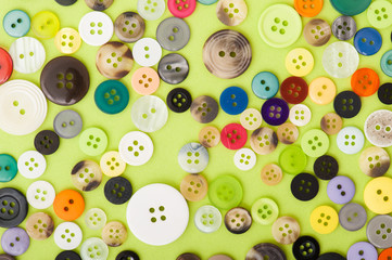 Fototapeta premium たくさんのカラフルなボタン