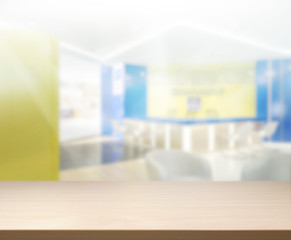 Table Top And Blur Office Background