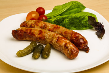 Grilled sausages