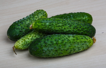 Fresh ripe cucumbers