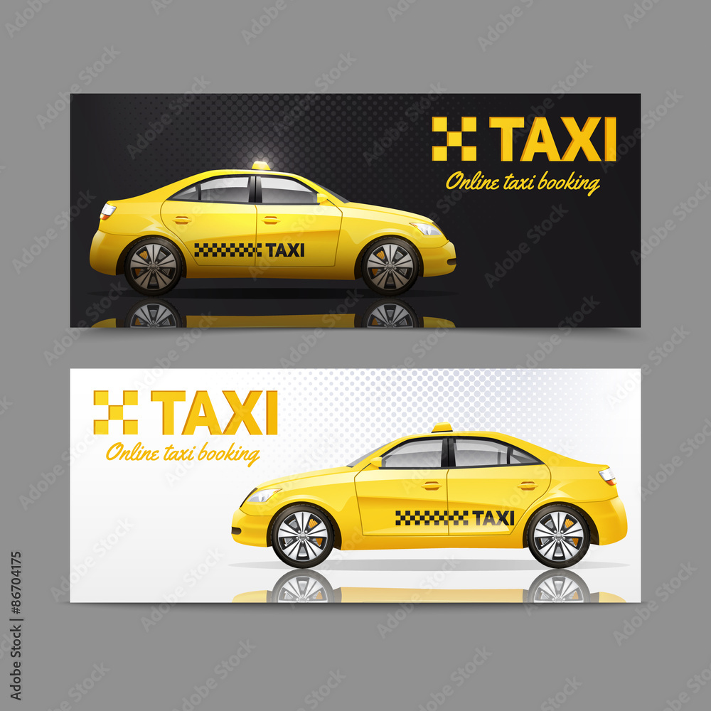 Sticker Taxi Banner Set