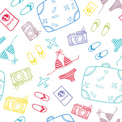 Traveling pattern. Seamless background colorful pattern.