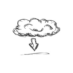 Simple doodle of a cloud