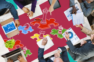 Chess Minded Game Tactics Leadership Strategy Concept