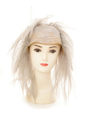 mannequin wearing beetlejuice wig