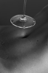 Sexual torso and stem of glass
