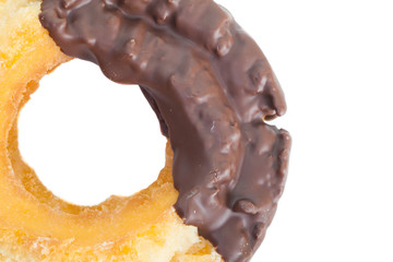 Old fashion donut isolated on white background