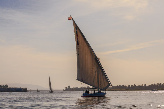 Faluka on the Nile River