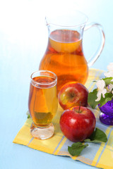 Apple juice and apples