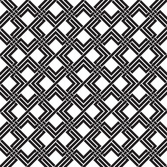 Chain mail of intersecting double rhombuses and lines. Celtic seamless pattern with swatch for filling. Fashion background for web or printing design.