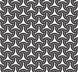 Chain mail of intersecting lines knots. Celtic seamless pattern with swatch for filling. Fashion background for web or printing design.