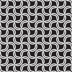 Chain mail of of intersecting links. Celtic seamless pattern with swatch for filling. Fashion geometric background for web  or printing design.