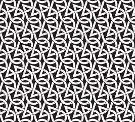 Chain mail of of intersecting drops. Celtic seamless pattern with swatch for filling. Fashion geometric background for web  or printing design.