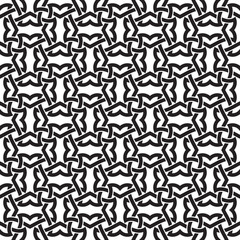 Chain mail of intersecting geometric shapes. Celtic seamless pattern with swatch for filling. Fashion background for web or printing design.