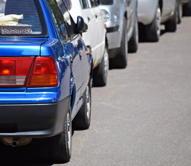 Cars in the parking lot