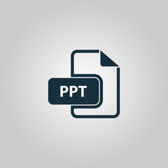 PPT extension text file type icon