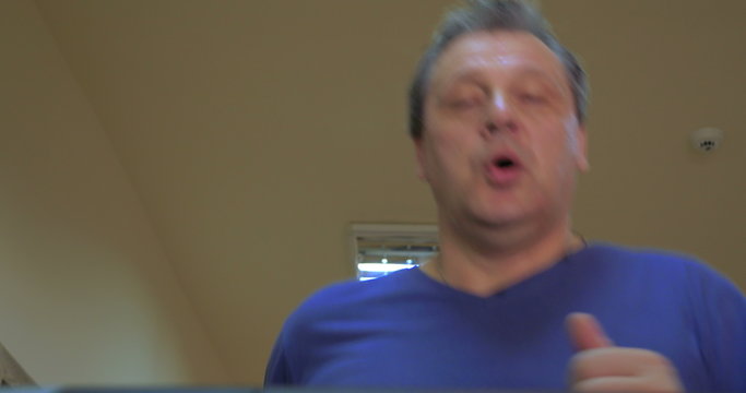 He goes in for sport to keep fit