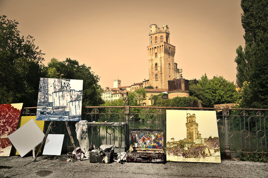 Paintings of Torre della Specola in Padua