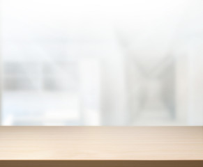 Table Top And Blur Office Background