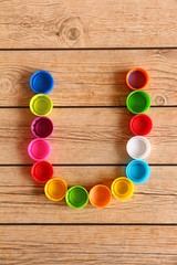 Alphabet colorful font style